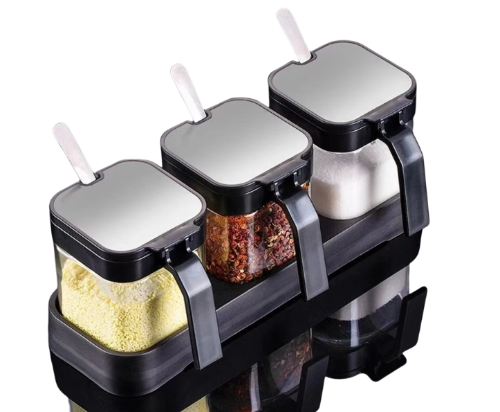 调料罐玻璃组合套装家用密封防潮厨房收纳盒调料瓶调味料调味盐罐